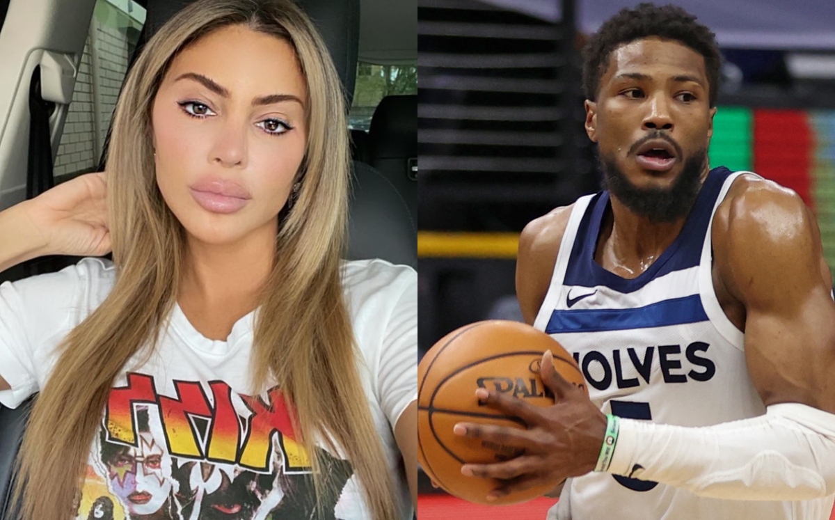 Larsa Pippen y Malik Beasley (Instagram @larsapippen / AFP)
