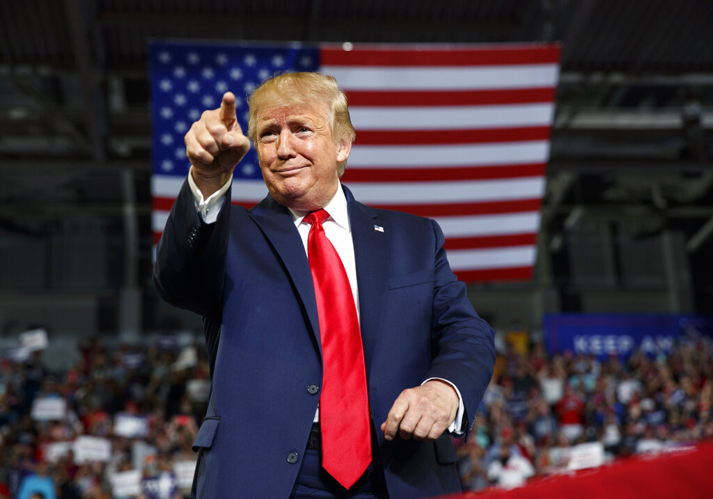 El ex presidente de Estados Unidos, Donald Trump, durante uno de sus eventos de campaña en las elecciones de 2020. (AP / Archivo)