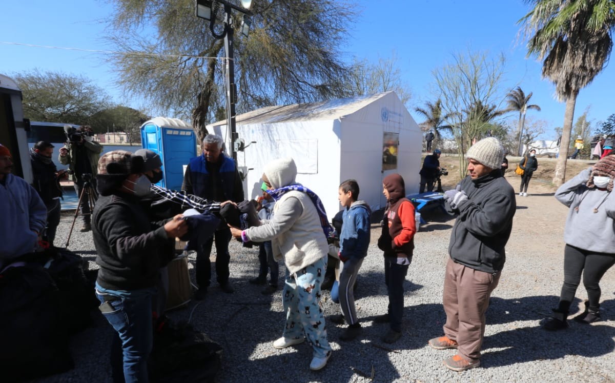 Aspectos de un campamento migrante en Matamoros, Tamaulipas | Javier Ríos