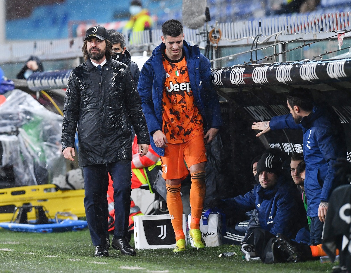 Andrea Pirlo y Álvaro Morata (Reuters)