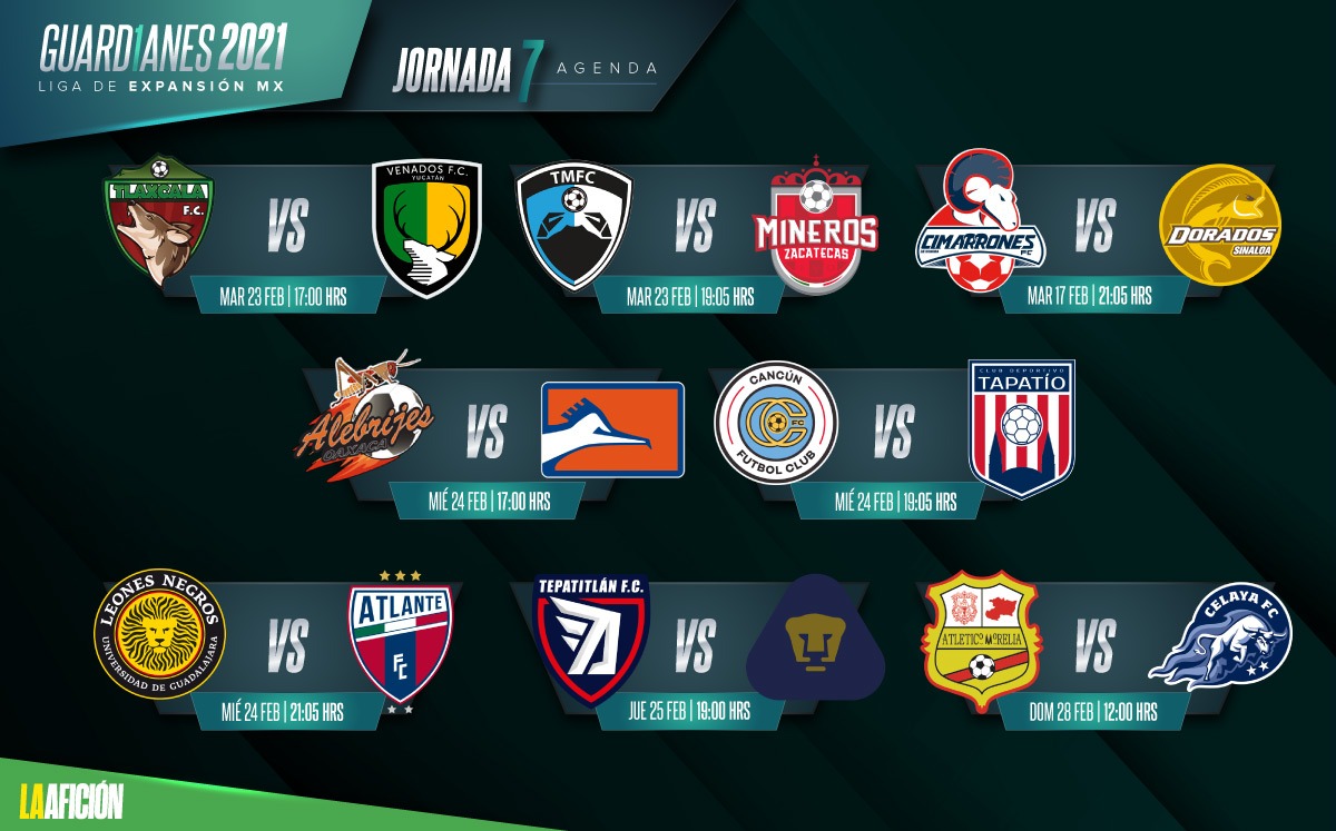 Fechas y horarios de la jornada 7 de la Liga de Expansión (La Afición)