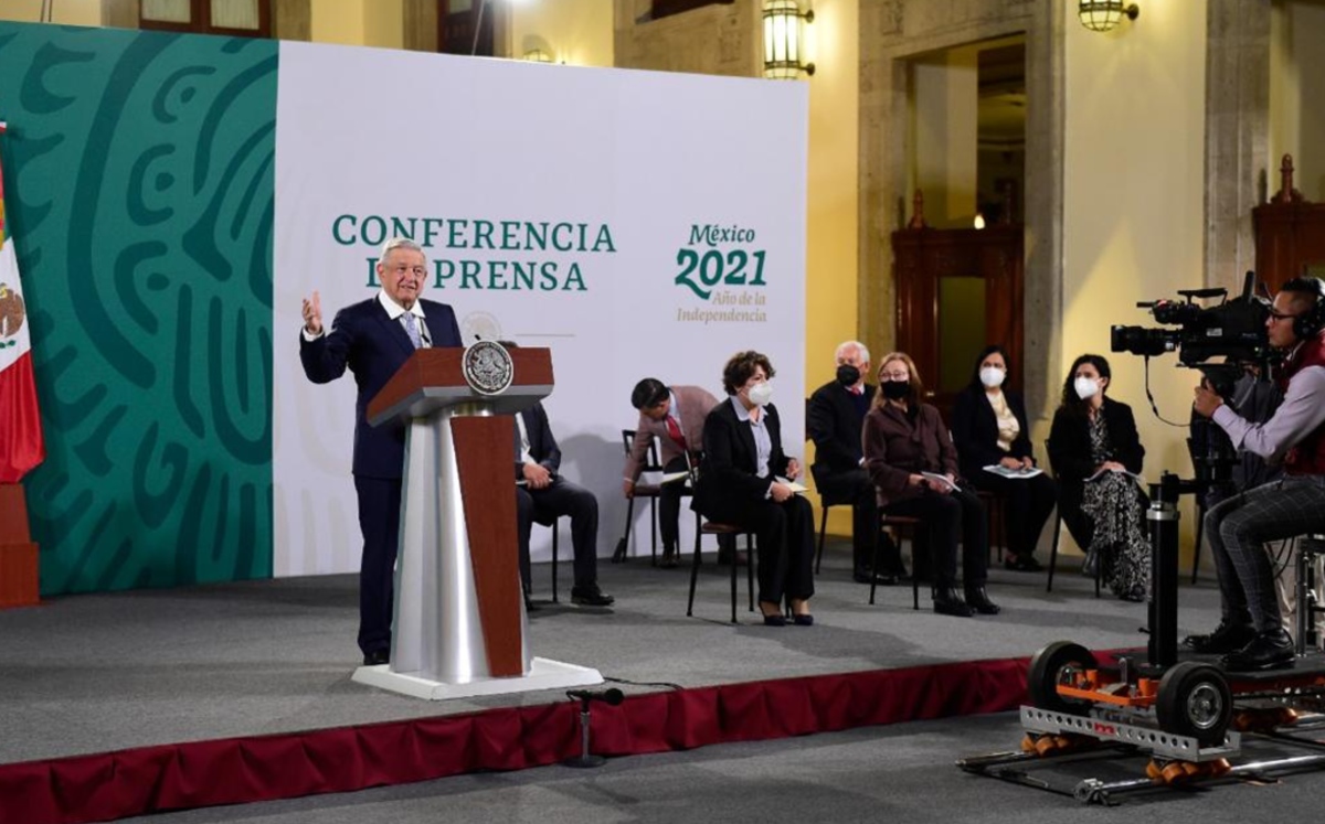 La Mañanera del 22 de febrero en Palacio Nacional. (Cortesía)