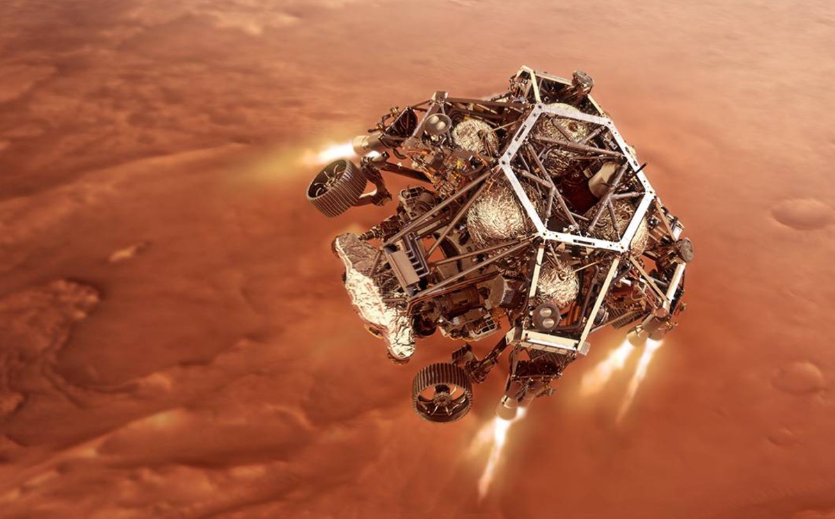 NASA revela audio y video de la llegada del Perseverance (@nasa)