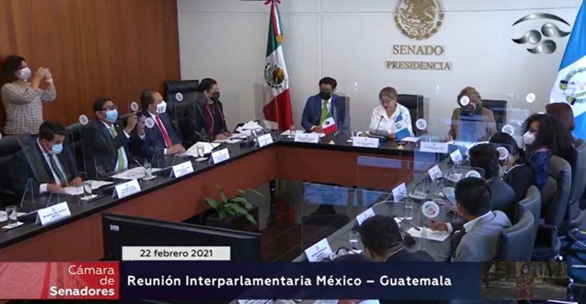 Reunión interparlamentaria México-Guatemala donde trataron el tema de los migrantes calcinados en Camargo. (Cortesía)