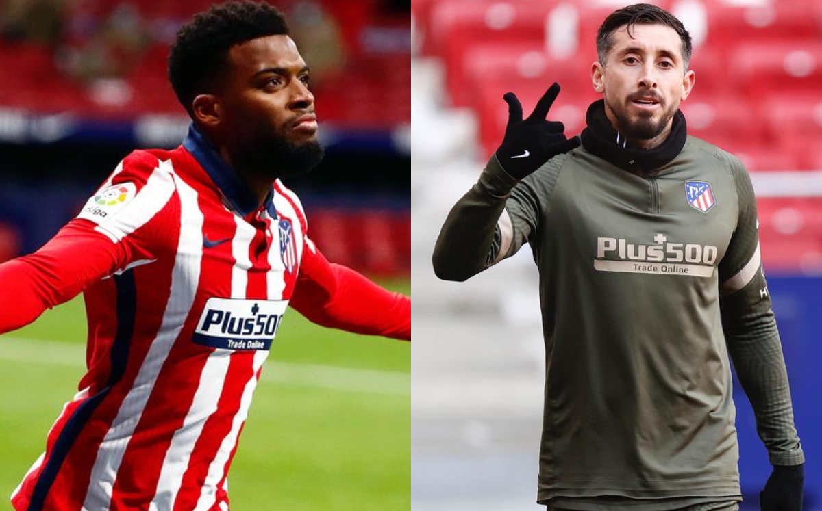 Thomas Lemar y Héctor Herrera, jugadores del Atlético de Madrid (Reuters / Twiutter)