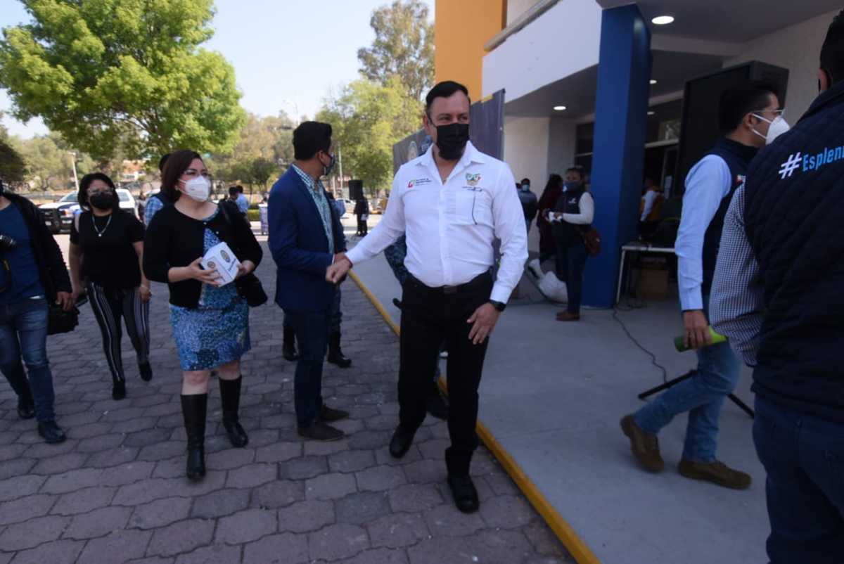 Mauricio Delmar durante su visita a Tula de Allende. (Francisco Villeda)