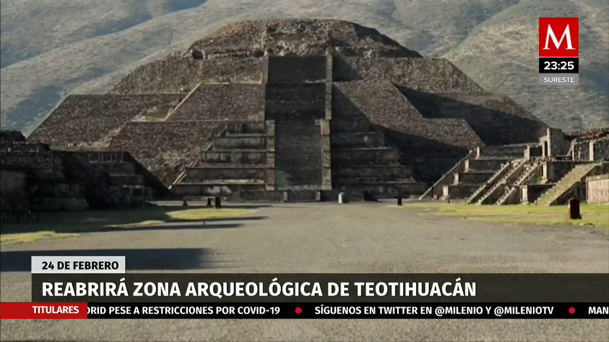 Zona arqueológica de Teotihuacan ya recibirá visitantes; abrirá el próximo miércoles