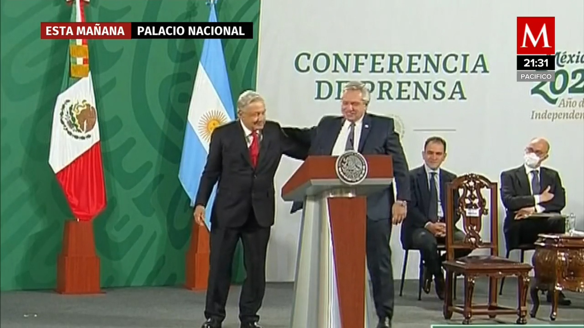 AMLO y Alberto Fernández protagonizan 'bromance' en Palacio Nacional