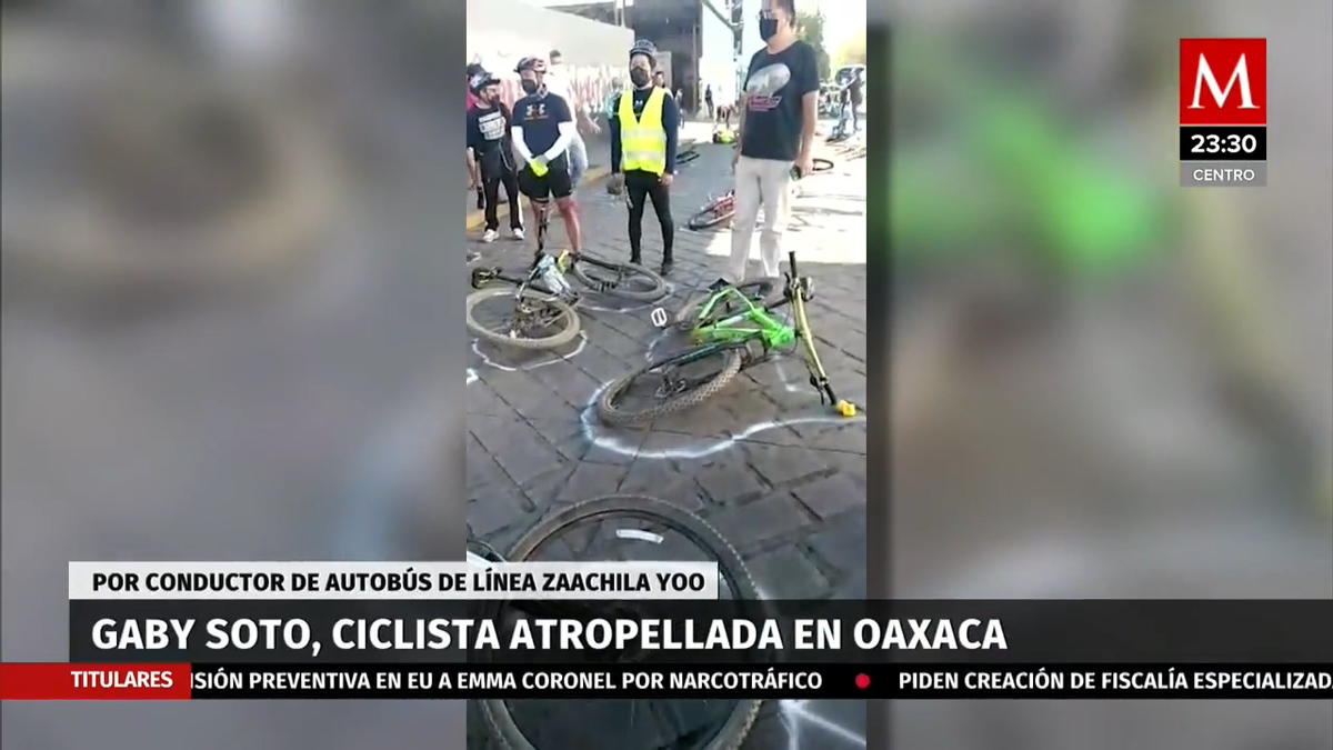 Ciclistas en Oaxaca se manifiestan y exigen justicia por muerte de Gabriela Soto