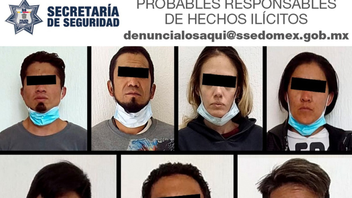 Mujer norteamericana es detenida con presuntos narcomenudistas en Acambay