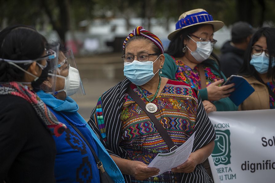 Participo la premio Nobel de la Paz, Rigoberta Menchú. | AP