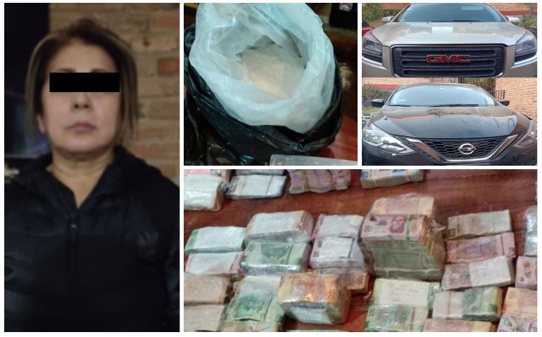 La mujer fue detenida con drogas y autos.