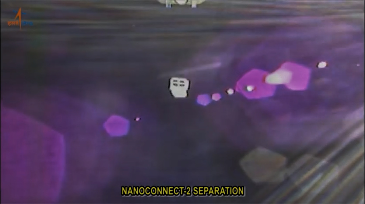 Lanzamiento del NanoConnect-2 en el que participó el gobierno de Hidalgo. (Especial)