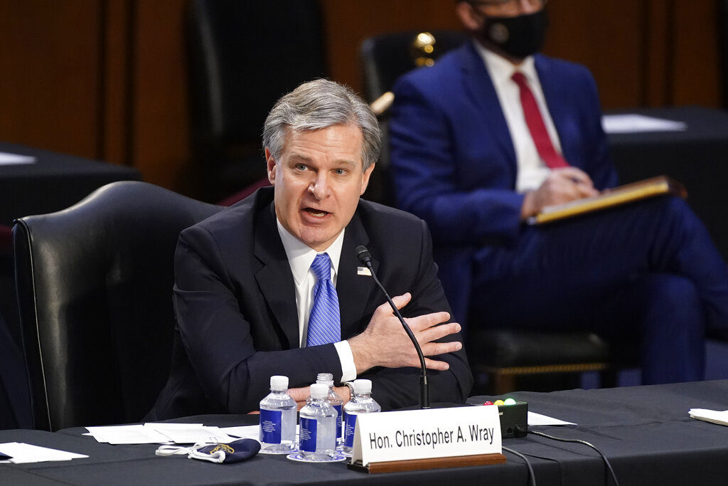 Christopher Wray, director del Buró Federal de Investigaciones de Estados Unidos, FBI. (AP)