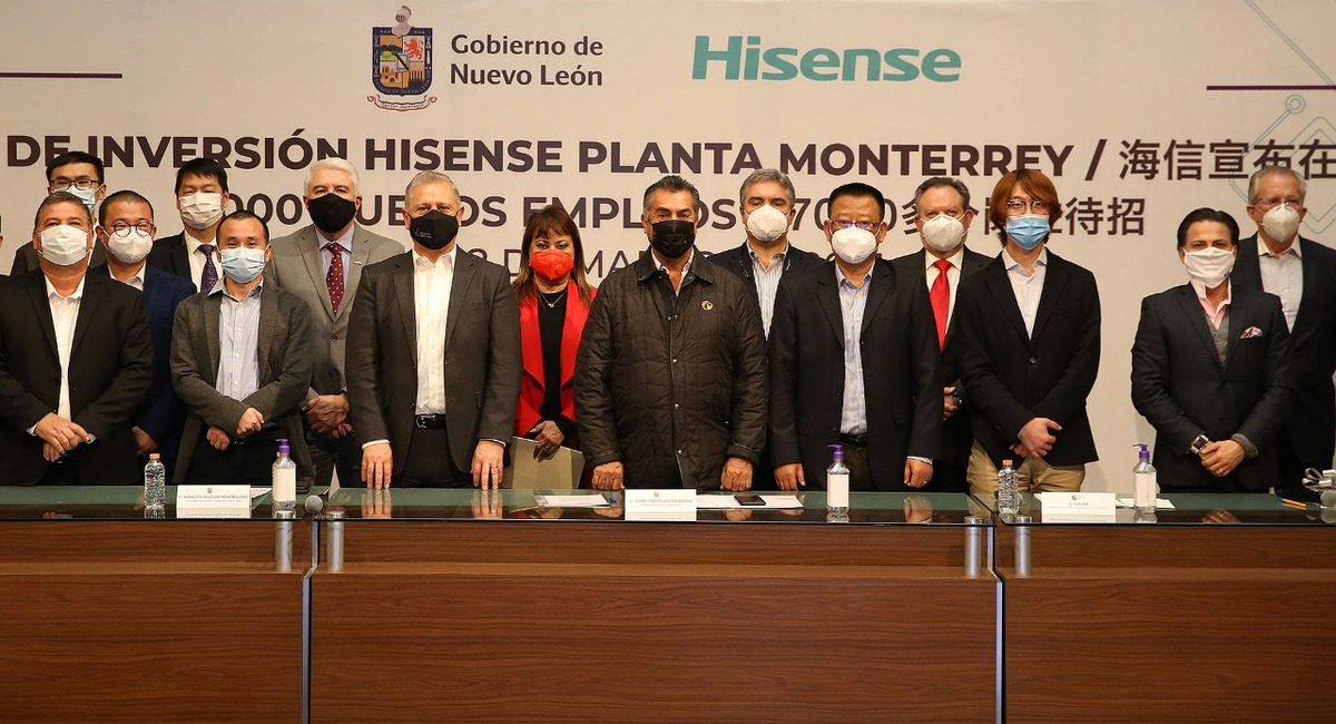 Empresa china Hisense invertirá 260 mdd en Nuevo León. Foto: Especial.