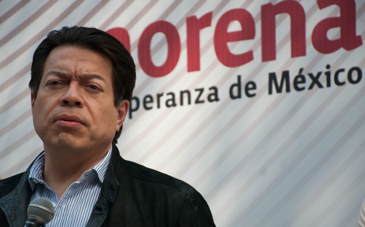 Mario Delgado, dirigente nacional de Morena, durante su participación en un evento. (Cuartoscuro)