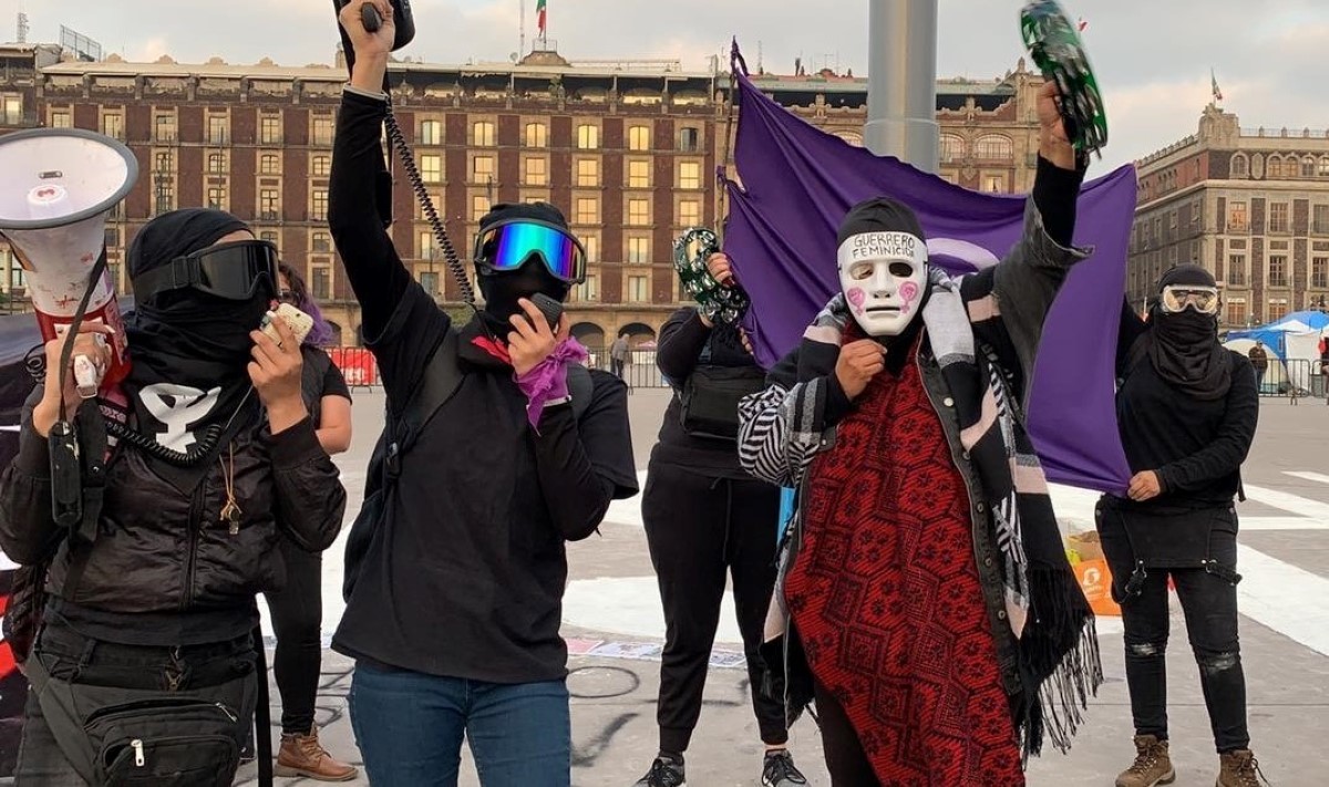 La mujeres protestaron en el Zócalo contra Félix Salgado Macedonio. | Azucena Rangel
