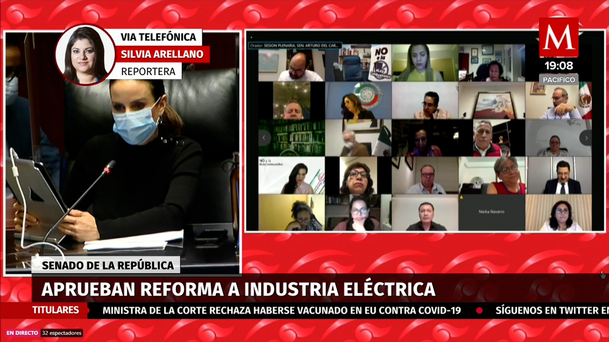 El Senado lleva a cabo en este momento la votación general a la Ley de Industria Eléctrica