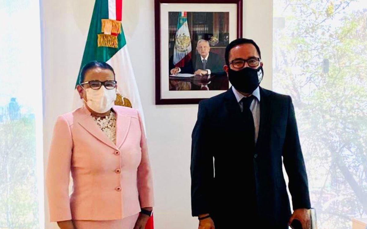 Secretaria de Seguridad y Protección Ciudadana con alcalde de Miguel Hidalgo. (Especial)