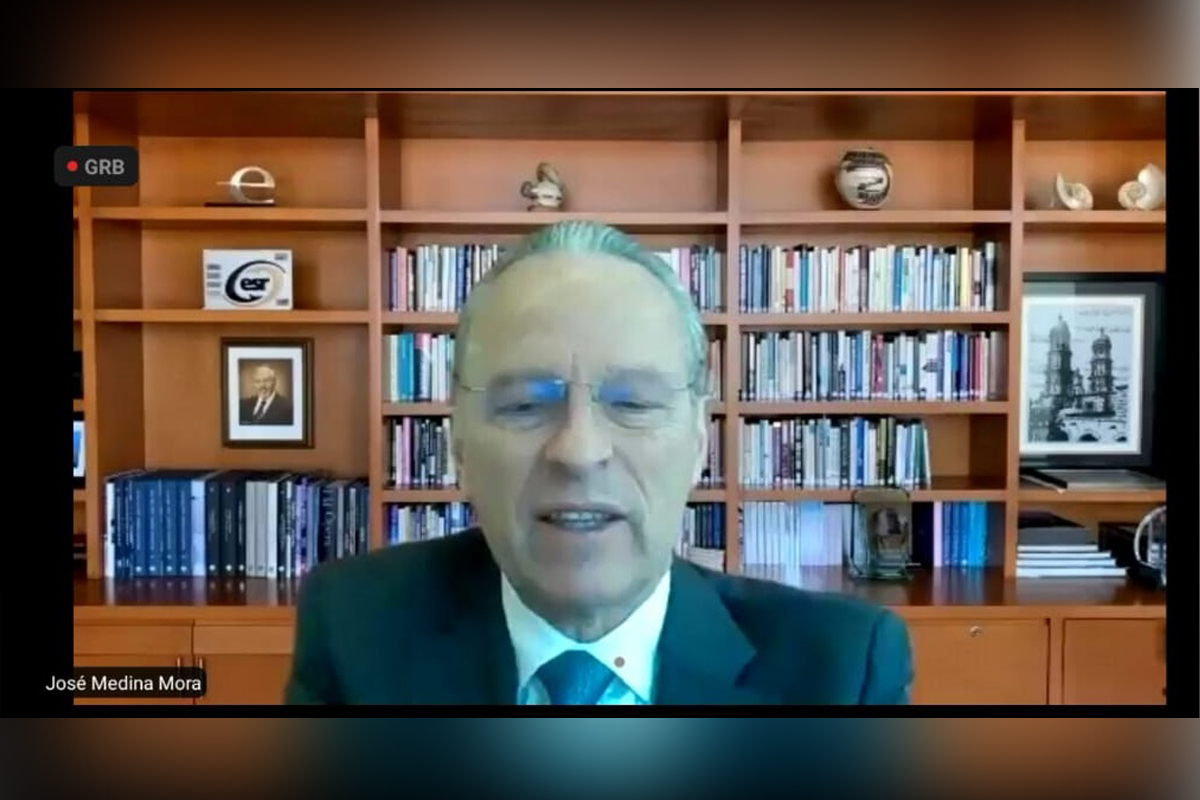 José Medina Mora durante su participación en el seminario web. (Especial)