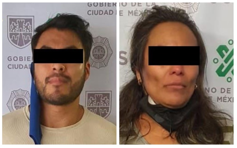 La policía les aseguró  400 gramos de mariguana.