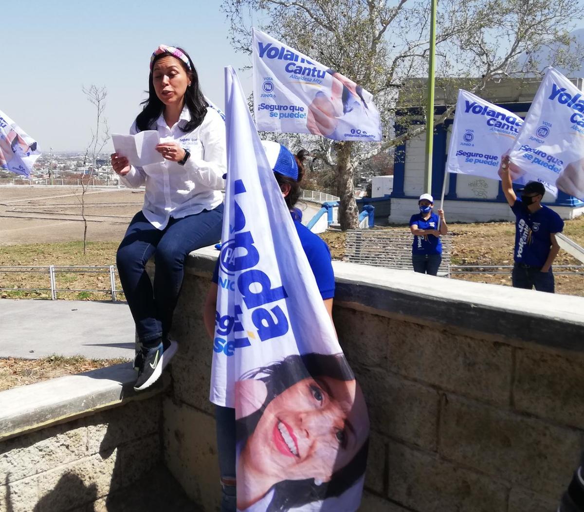 La candidata del Partido Acción Nacional a la alcaldía de Monterrey, Yolanda Cantú. Foto: Especial