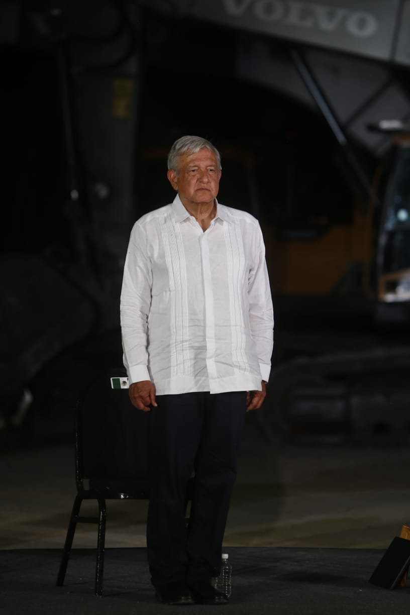 El Presidente durante su visita a Tabasco. (Ariana Pérez)