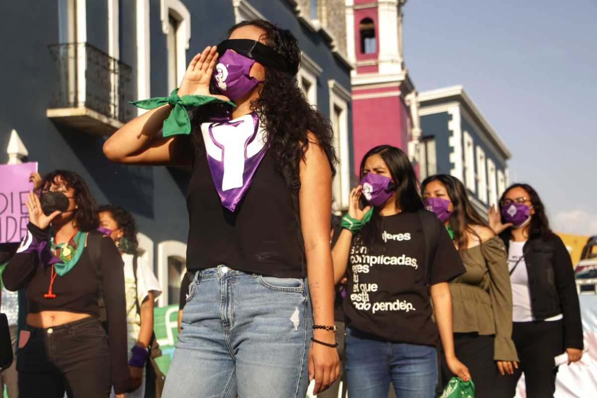 Marcha #8M en Puebla. (Melanie Torres)