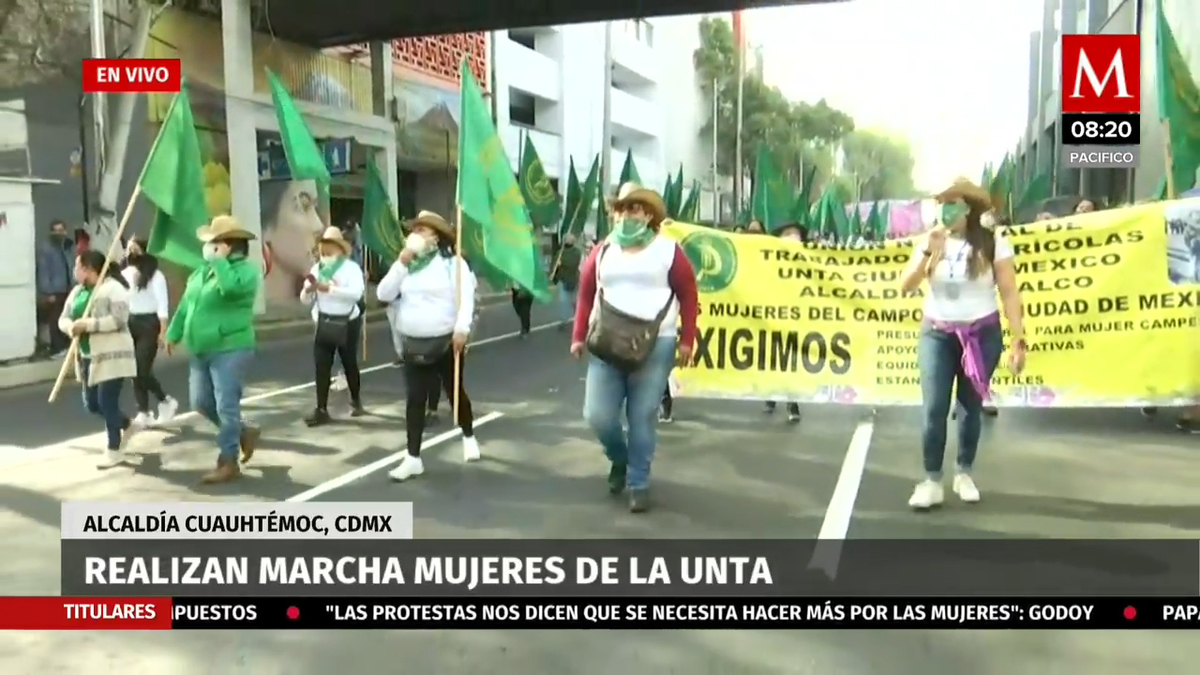 En la alcaldía Cuauhtémoc, mujeres de la UNTA realizan marcha; piden equidad de género