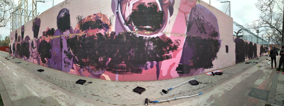 El ataque al mural en España fue reportado hoy. | Foto: Redes sociales