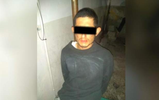 El detenido fue identificado como Daniel “C”, de 28 años de edad. Foto: Especial.