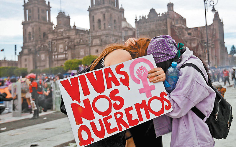 “Ya chole a la impunidad” y “Nos vemos en las urnas”, entre las consignas. (Araceli López)
