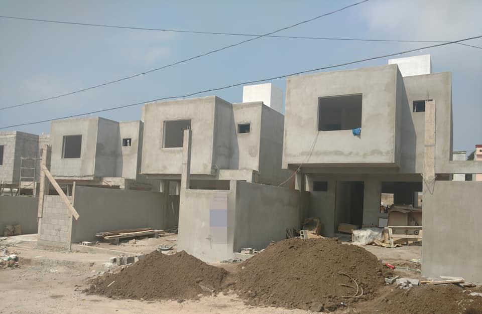 Construcción de viviendas en Tamaulipas.