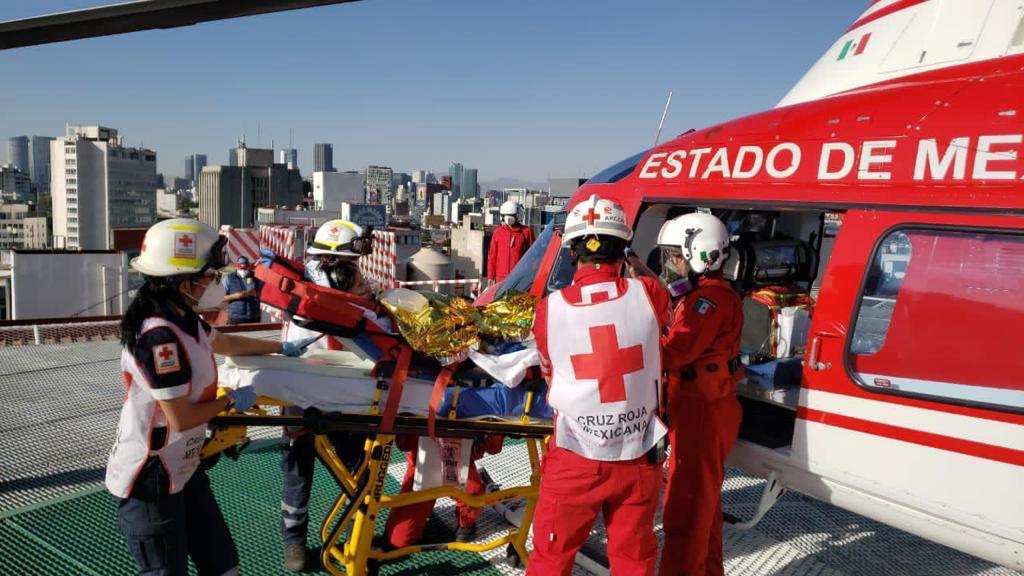La ambulancia aérea especializada proveniente de Washington.