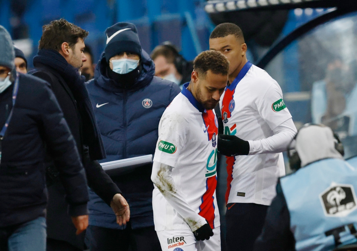 Neymar es baja para el partido PSG vs Barcelona de Champions League (Reuters)