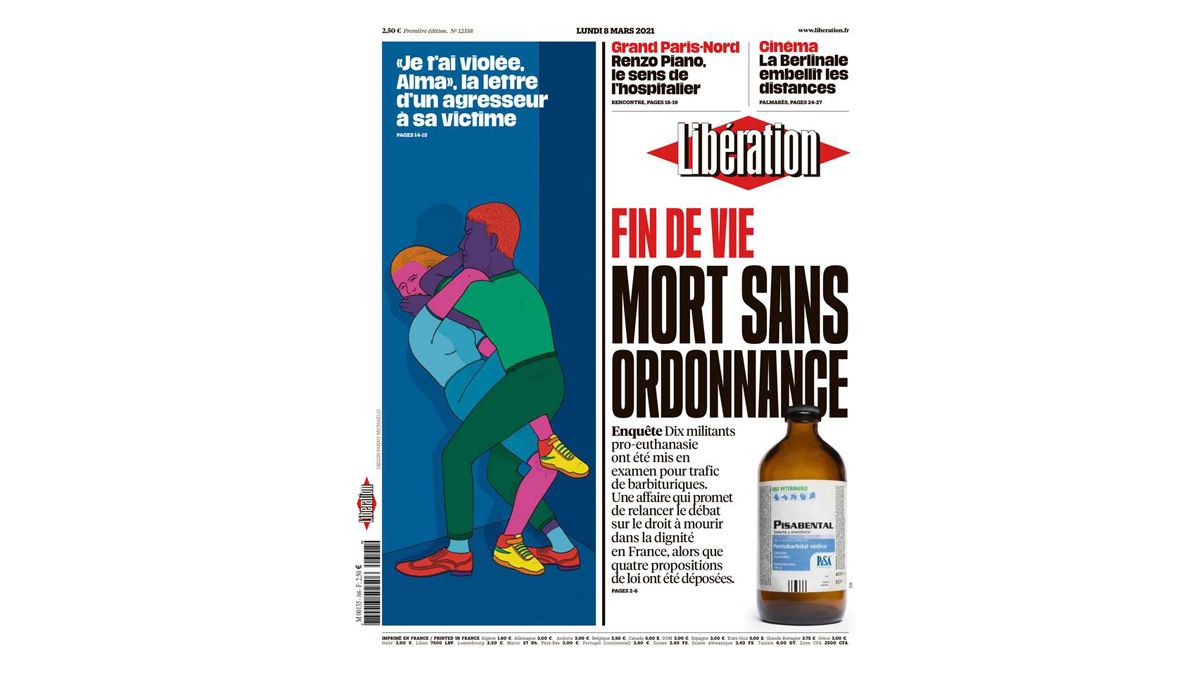 Portada del periódico Libération del 8 de marzo de 2021 | Kioskonet