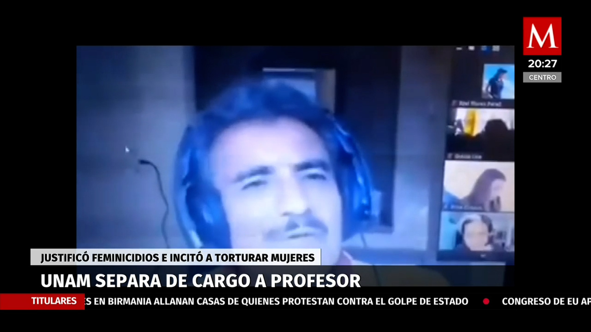 UNAM separa del cargo a profesor que justificó feminicidios e incitó a torturar mujeres