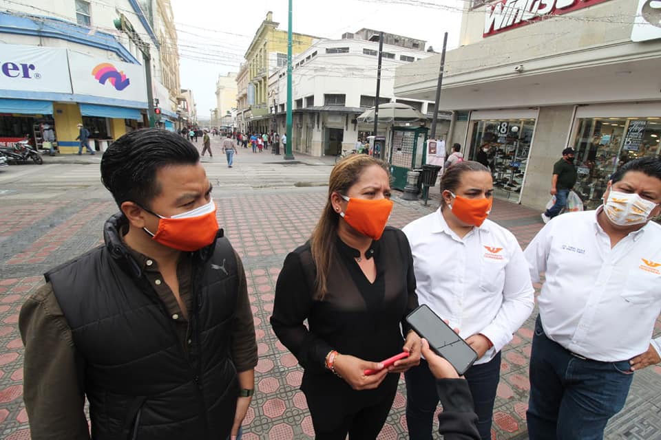 Daniel Dan y América Sandoval, candidatos de MC en Tampico.