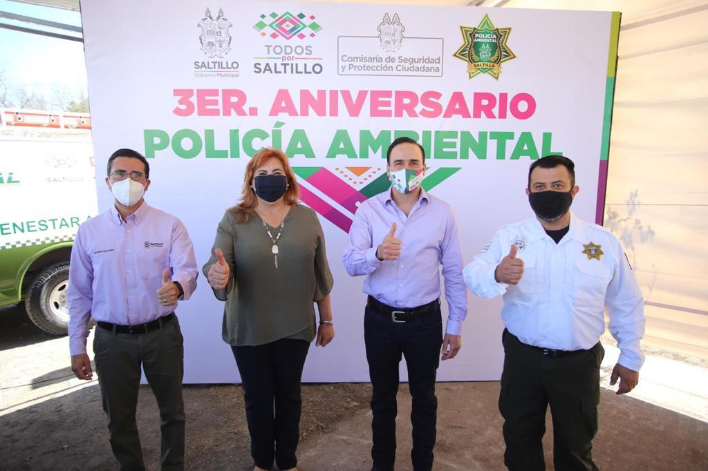 La Policía Ambiental de Saltillo cumplió tres años. (Especial)