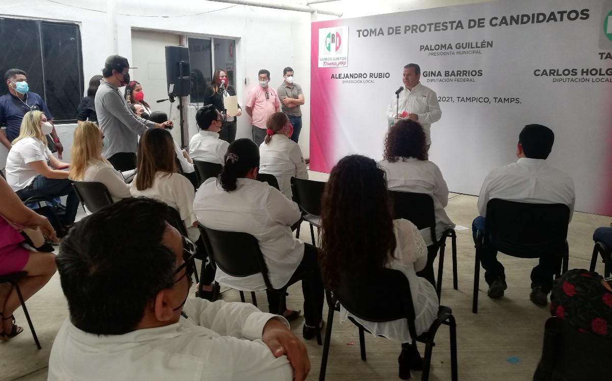 Edgar Melhem Salinas, presidente del PRI en Tamaulipas. (Jaime Maya)