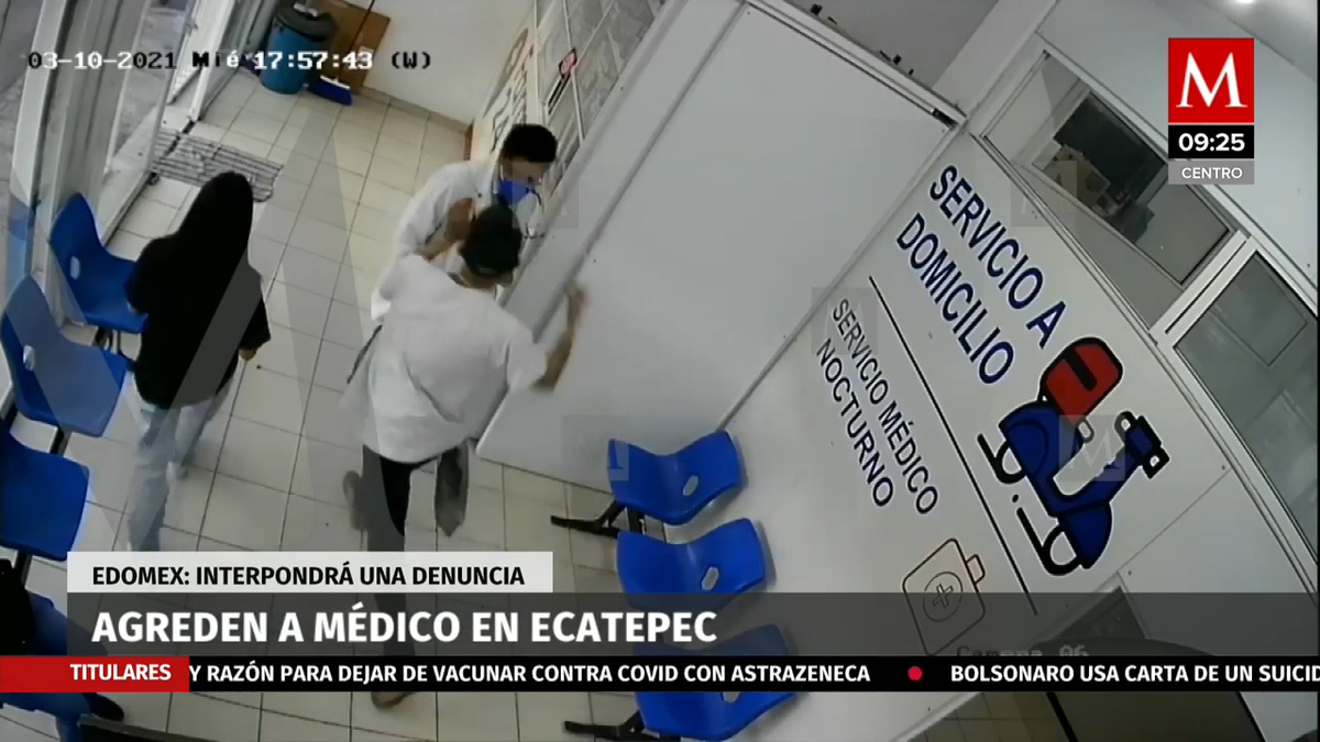 Medico es golpeado en una farmacia de Ecatepec