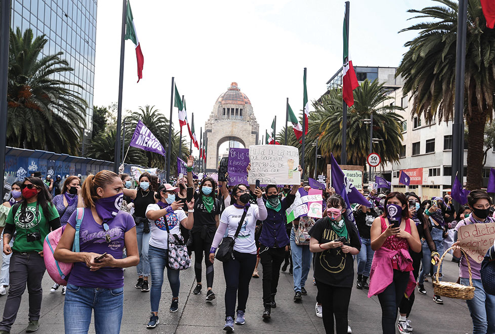 Las mujeres marcharon el 8 de marzo para exigir justicia ante en aumento de los feminicidios en México.