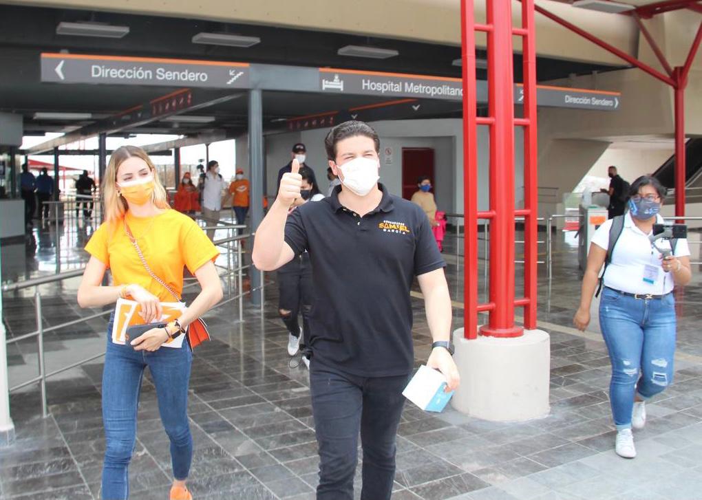 El candidato a gobernador por Movimiento Ciudadano, Samuel García Sepúlveda. Foto: Especial