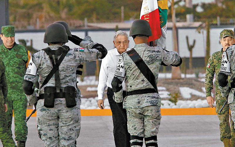 El mandatario inauguró las instalaciones de la Guardia Nacional en Culiacán, Sinaloa. (Juan Carlos Bautista)