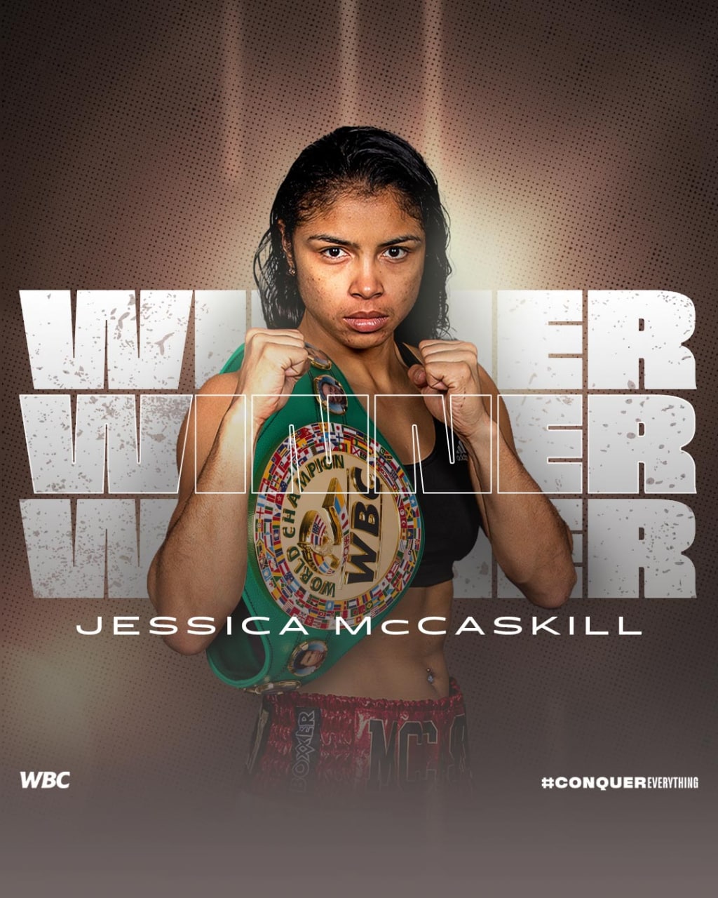 Jessica McCaskill vence a Cecilia Braekhus por decisión unánime (Twitter @WBCBoxing)