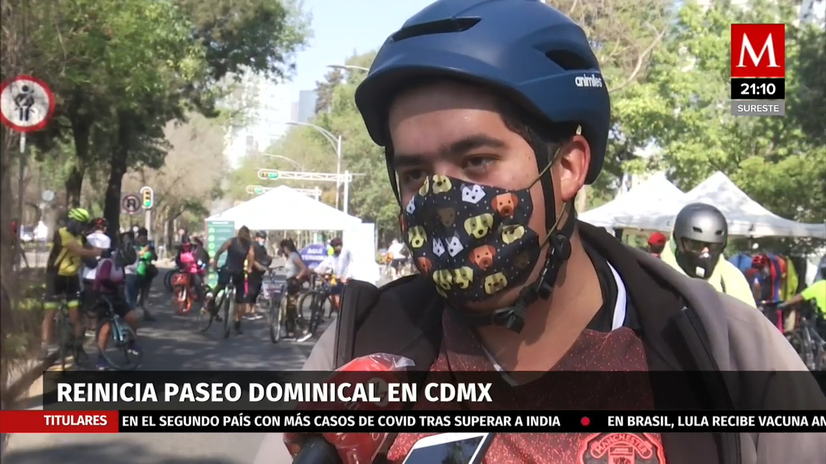 CdMx reanuda paseo 'Muévete en Bici'; "es un desahogo después de tanto encierro”