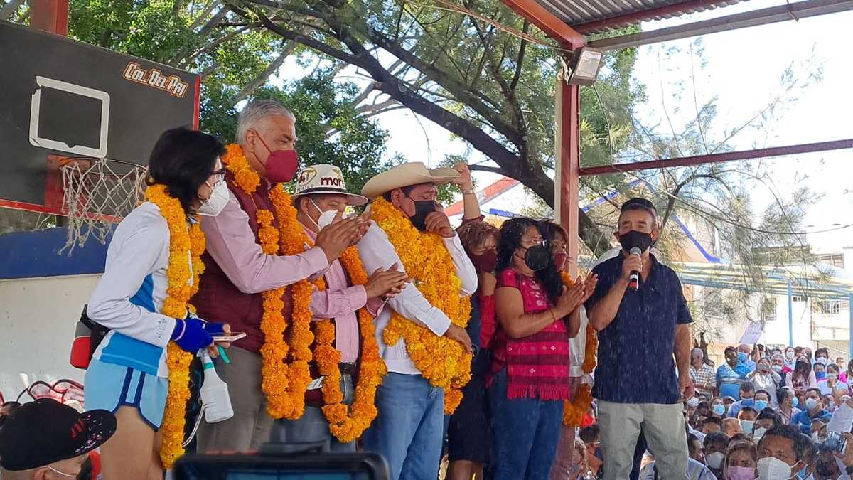 El evento de Salgado Macedonio se llevó a cabo frente a la 35 Zona Militar, en Chilpancingo. (Especial)