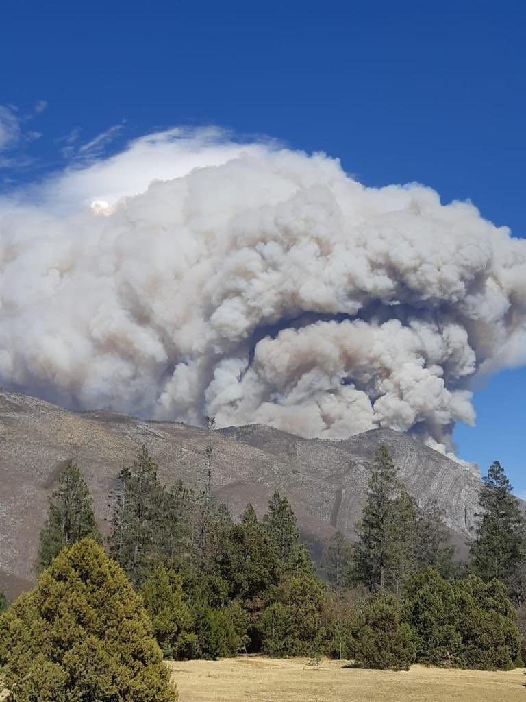 El incendio fue reportado en los límites de Coahuila con Nuevo León. (Tomada de @victormtzlucio)
