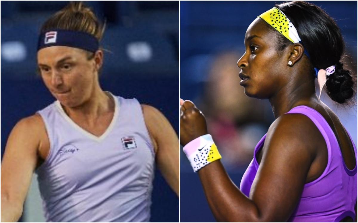 Nadia Podoroska y Sloane Stephens (Twitter @Abierto_GNP / @WTA)