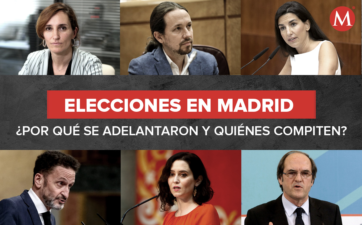 Las elecciones en Madrid 2021 se realizarán el 4 de mayo. | Fotos: Especial; Diseño: Oscar Ávila